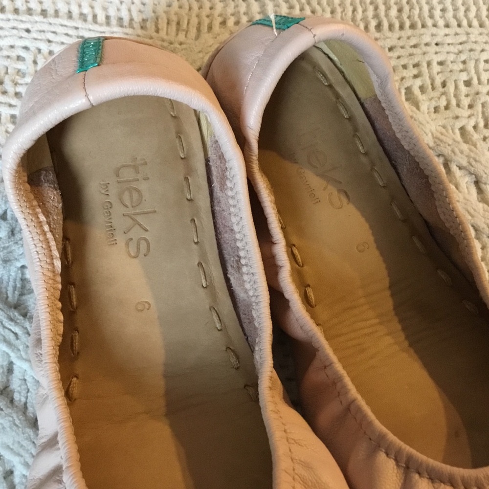 Tieks Ballerina Pink Foldable Ballet Leather Flats Excellent Condition - 6 - Picture 9 of 10